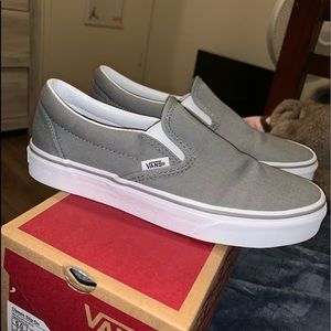 Grey slip on vans